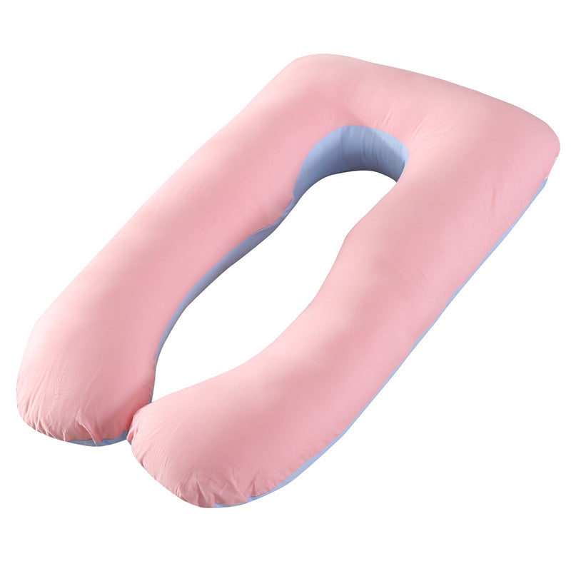 full-body U-shaped pregnancy support pillow with ergonomic lumbar and hip contour and removable breathable cover Bowlift