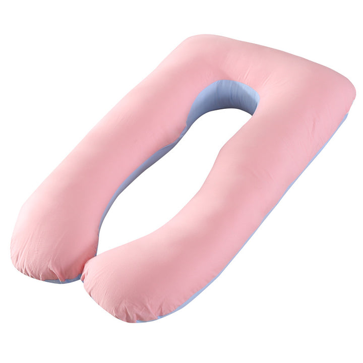 full-body U-shaped pregnancy support pillow with ergonomic lumbar and hip contour and removable breathable cover Bowlift