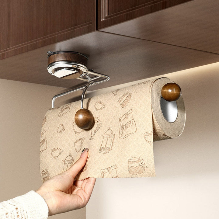 BowLift | KitchenGrip Roll Holder Stainless Steel Paper Towel Holder with Suction Cup
