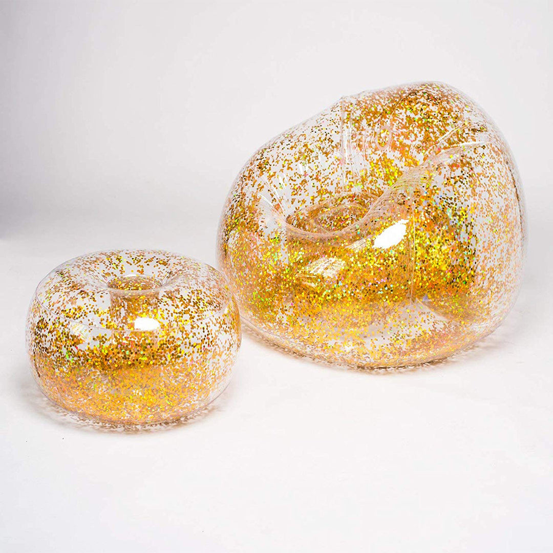 Unisex Inflatable Seating Area with Glitter Bowlift