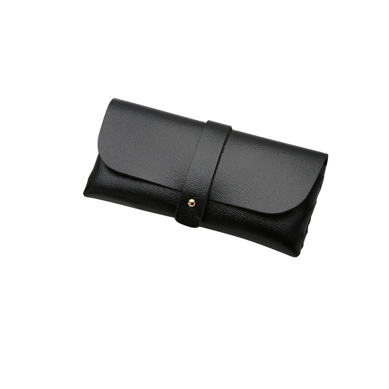Soft PU Leather Sunglasses Roll-Up Case with Snap Strap Bowlift