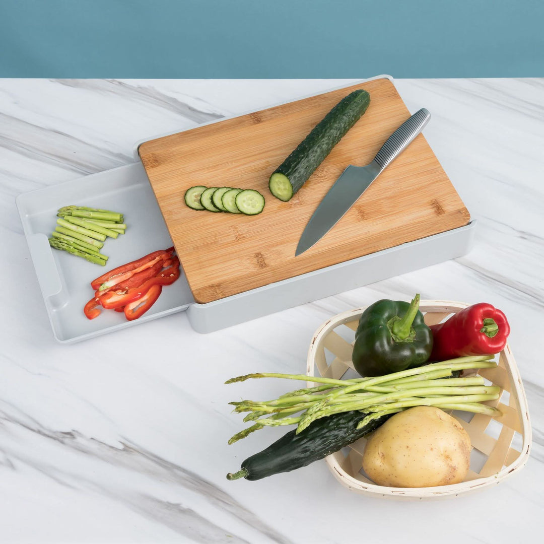 BowLift | SliceTray – Multifunctional storage tray for cutting boards