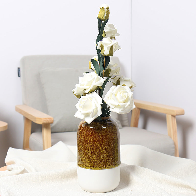 Decorative Floral Ceramic Vase Bowlift