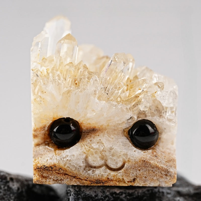 BowLift | Hand-Carved Natural Crystal Hedgehog