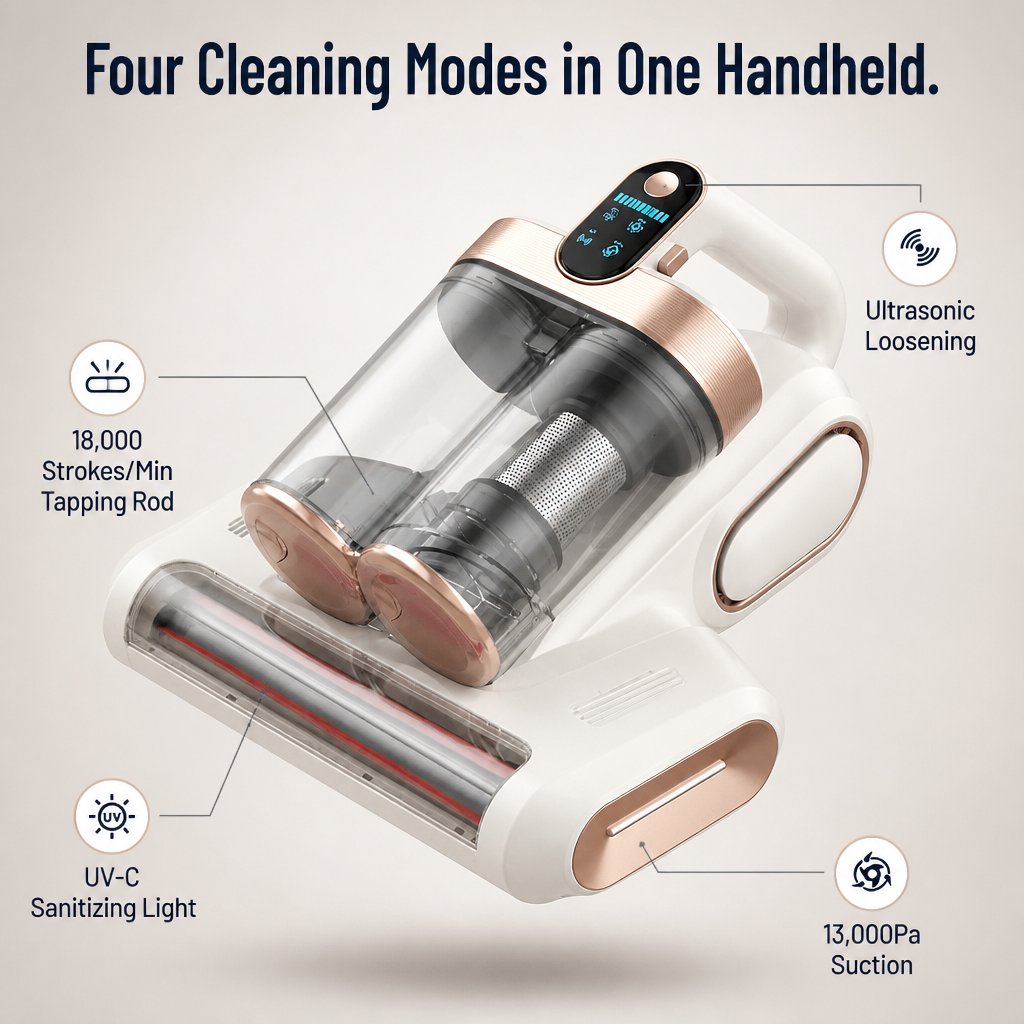 Wireless Mattress Cleaner with UV-C | Bowlift