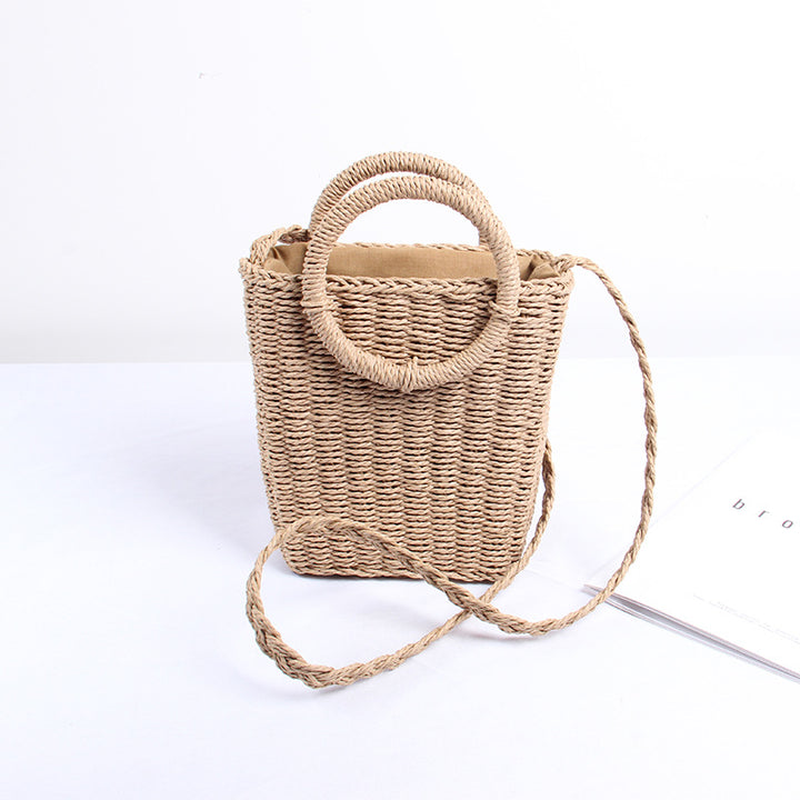 Handmade wicker bag with round handles Bowlift