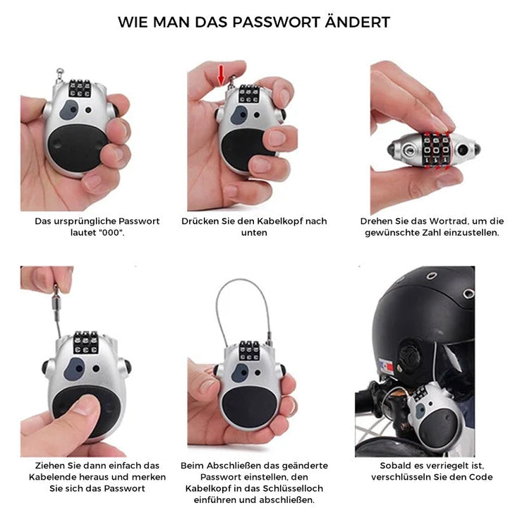 Portable theft-proof telescopic wire lock | Bowlift