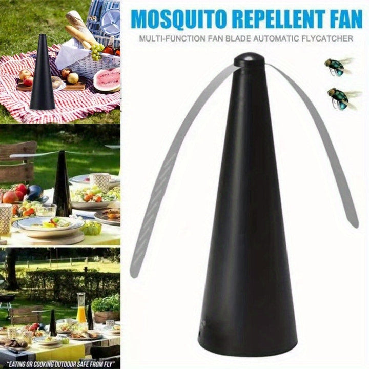Compact outdoor fan against mosquitoes and flies – Mobile and battery-operated | Bowlift