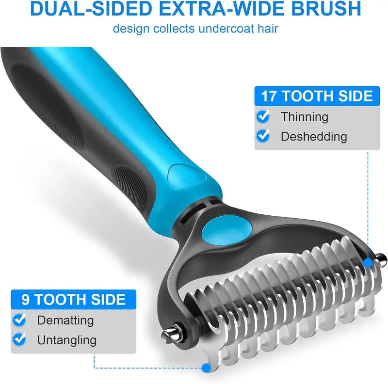 Double-sided pet grooming brush - End the hair chaos and enjoy quiet, cozy cuddle hours | Bowlift