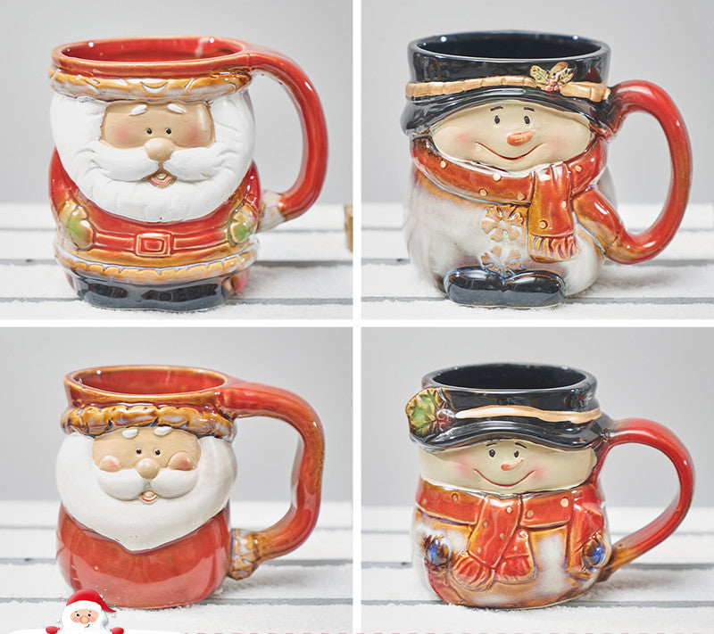 BowLift | Santa Snowman Marker Ceramic Breakfast Mug