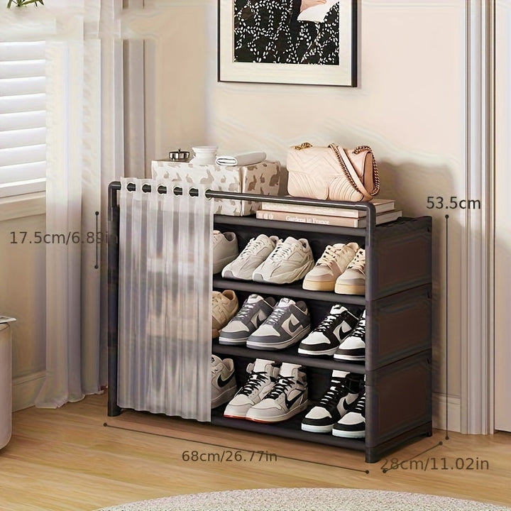 Foldable shoe rack with dust protection 4–7 levels | Bowlift