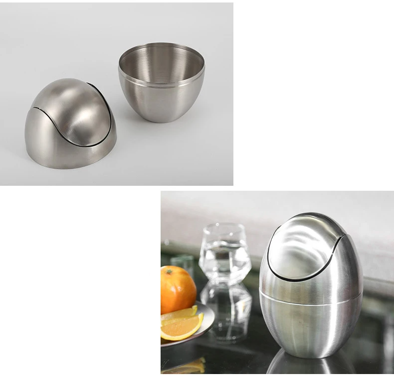 LuxBin Mini Trash Can made of Stainless Steel Bowlift