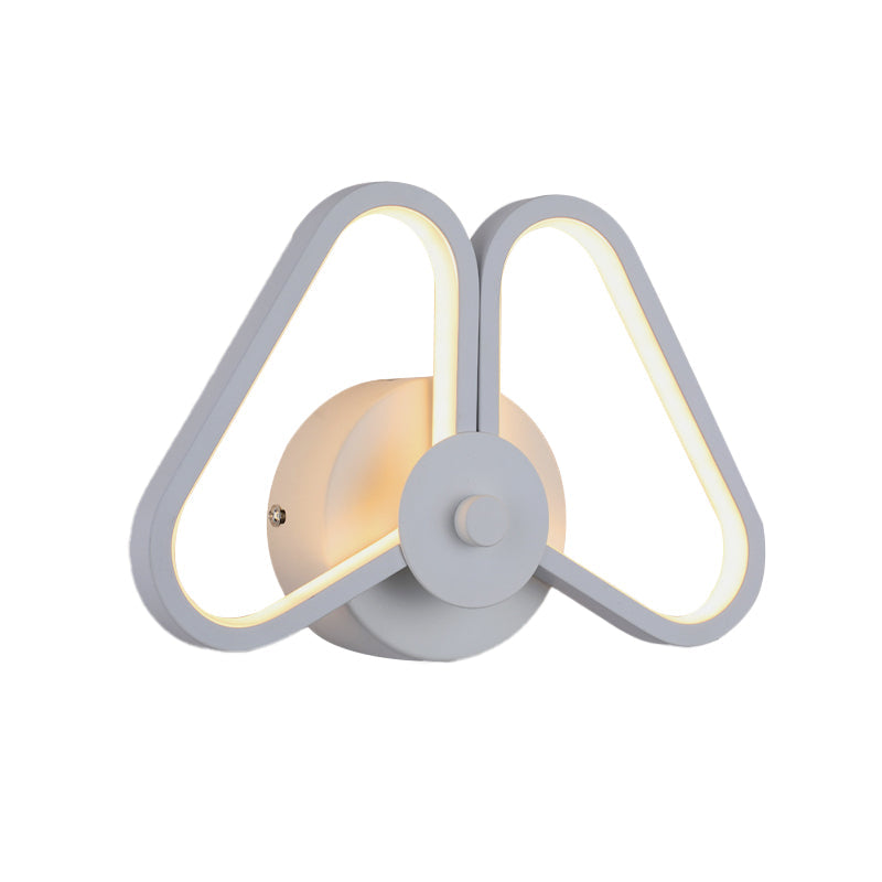 BowLift | Metallic Double Triangle Scone Light Simplicity White/Black LED Wall Light Idea in White/Warm Light