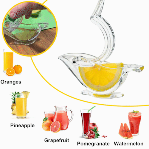BowLift | Bird-shaped lemon squeezer – Compact citrus juicer with easy grip
