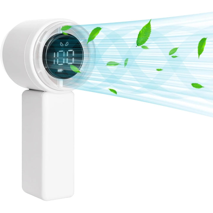 Compact High-Speed Handheld Fan with Digital Display - USB Rechargeable, 5 Speeds | Bowlift