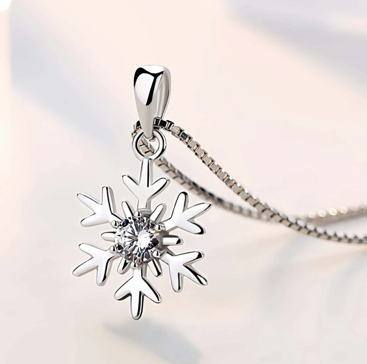 BowLift | Silver Snowflake Earrings & Necklace Set