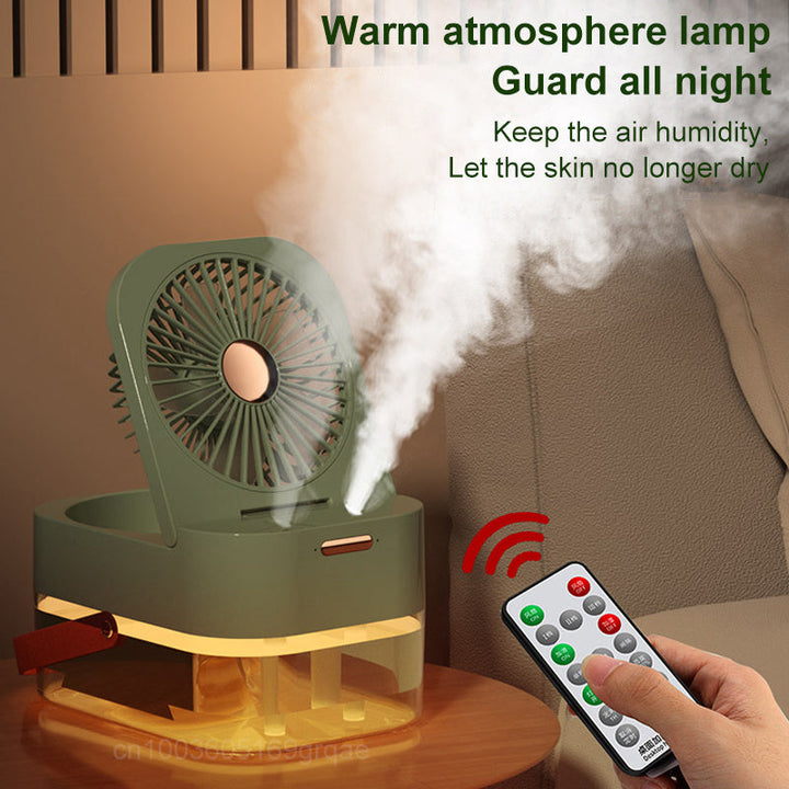 Portable Spray Fan With Night Light | Bowlift
