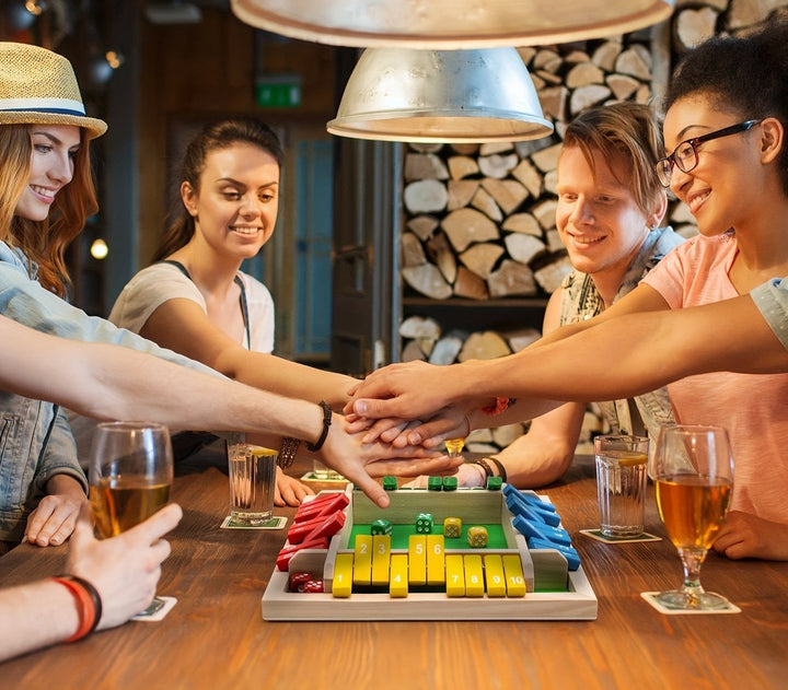 Shut The Box game, wooden board dice games Bowlift