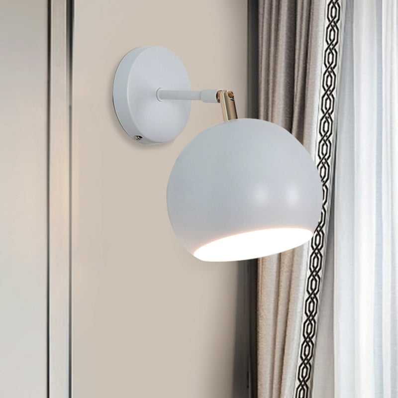 BowLift | Adjustable Global Bedroom Wall Lamp Light Fixture Industrial Style Metal 1 Light White Wall Fixture Light