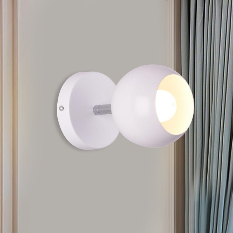 BowLift | Retro Style Global Wall Lighting 1 Light Metal Wall Lamp in White for Living Room