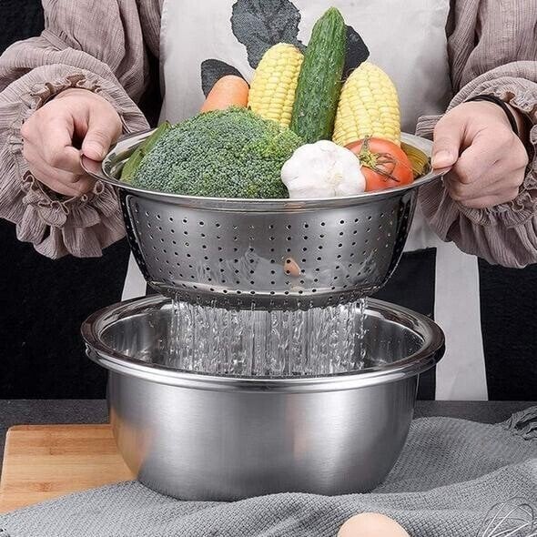 BowLift | Multifunctional colander in stainless steel