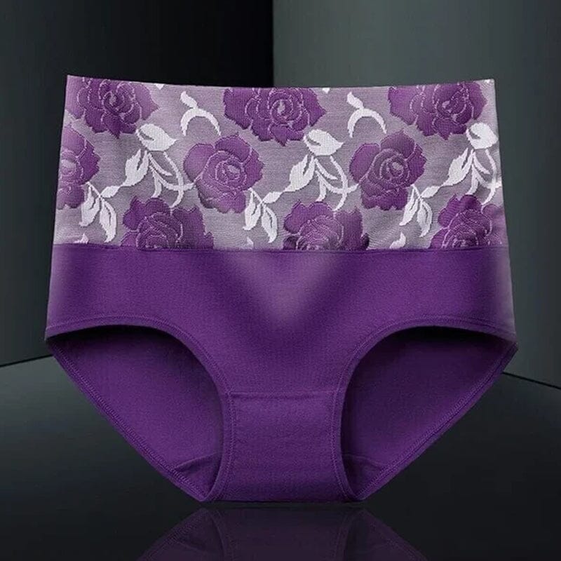 BowLift | High Waist Cotton Print Flower Briefs