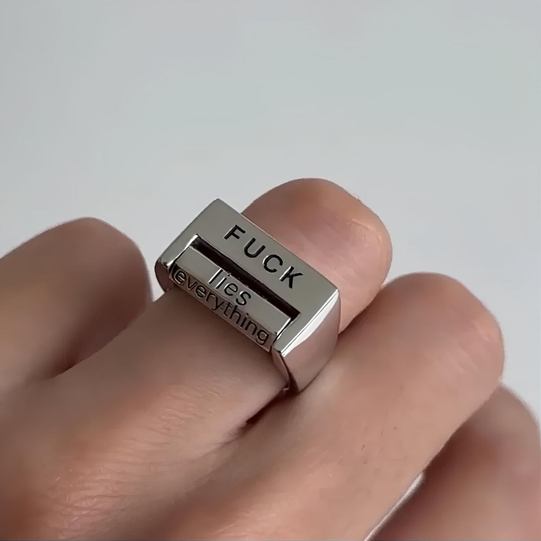 BowLift | Funny Rotatable 'FICK' Ring Rotatable Mood Control Ring