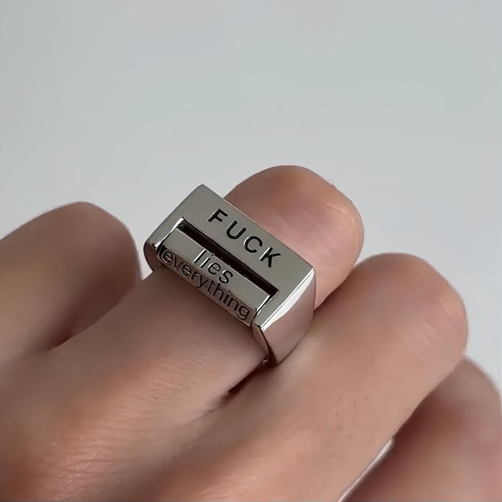 BowLift | Funny Rotatable 'FICK' Ring Rotatable Mood Control Ring