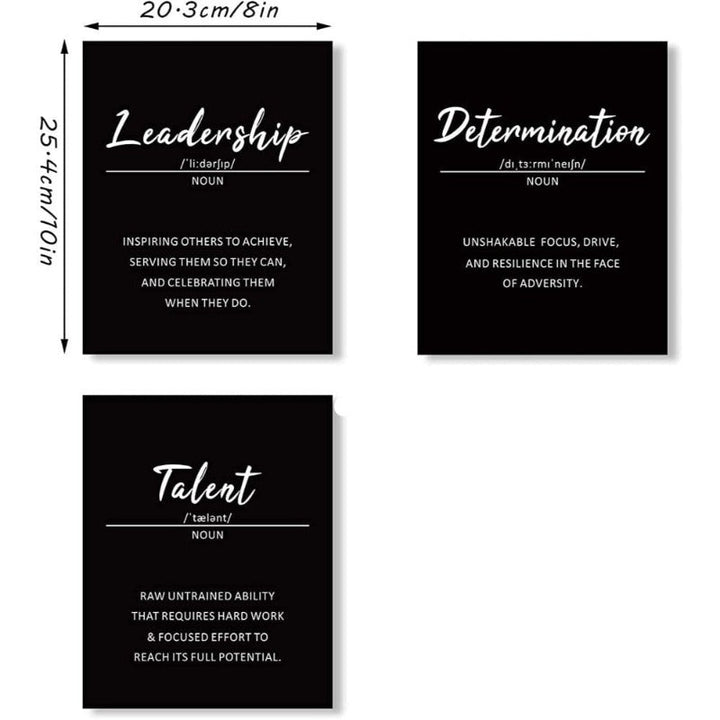 9 Pieces Inspirational Phrases Wall Art | Bowlift