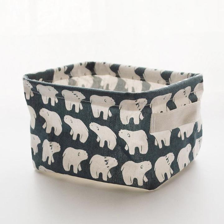 BowLift | Foldable Cotton Fabric Storage Basket