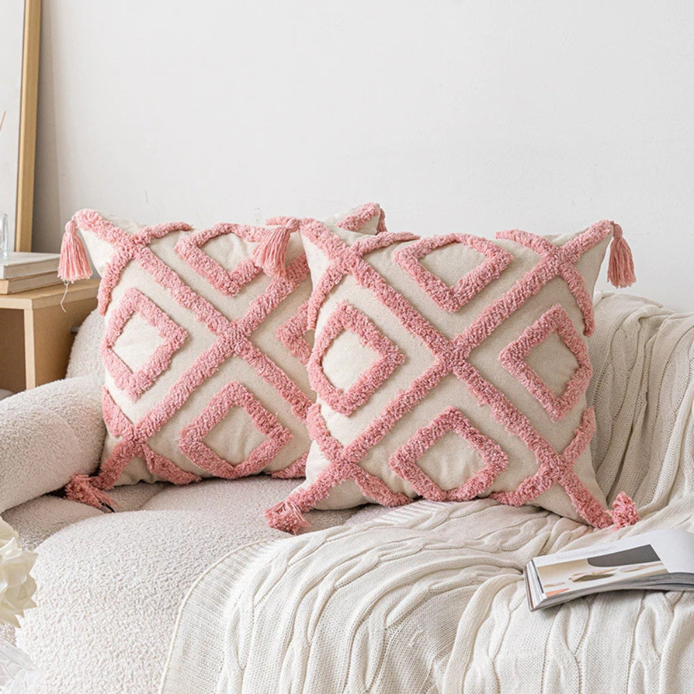 BowLift | Tassel-Trimmed Boho Floral Cushions