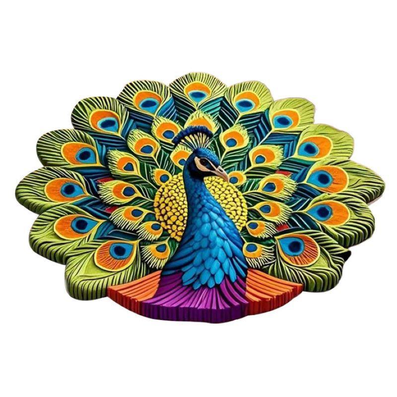 BowLift |  Quick-drying non-slip peacock floor mat