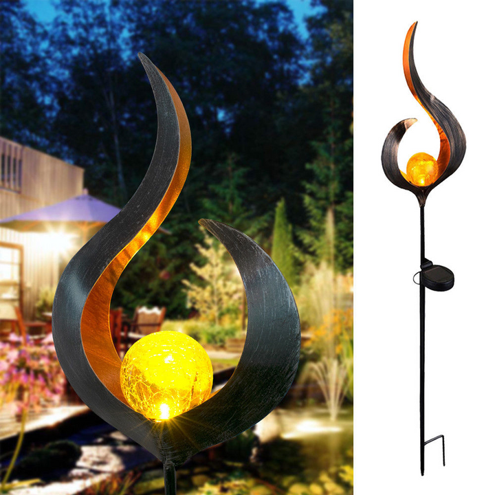 BowLift | Solar Garden Light made of Metal – Waterproof LED Design in Moon, Flame, Sun or Star Shape