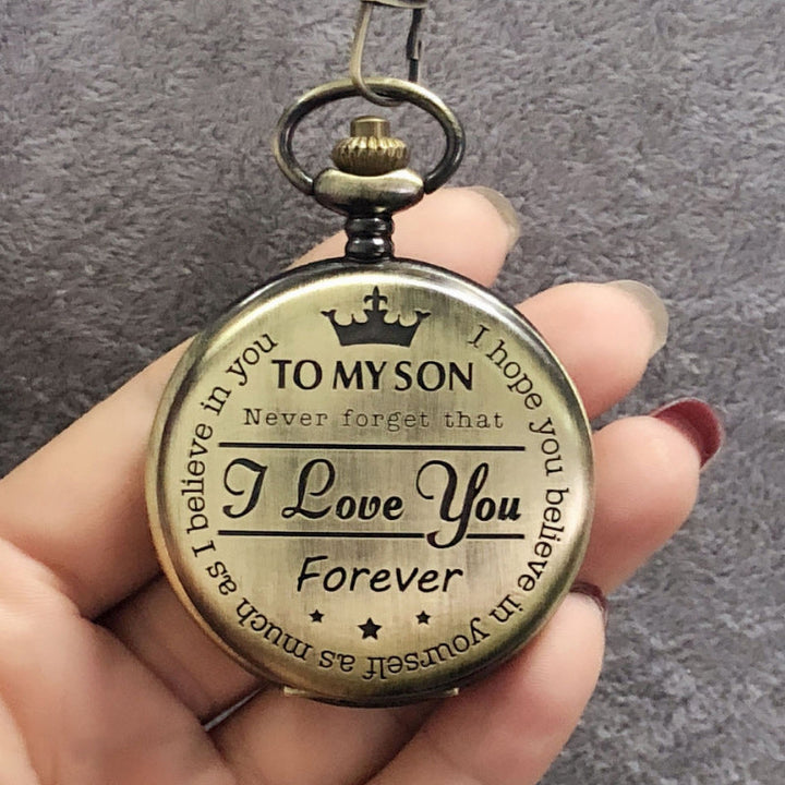 BowLift | To My Son Quartz Pocket Chain Watch