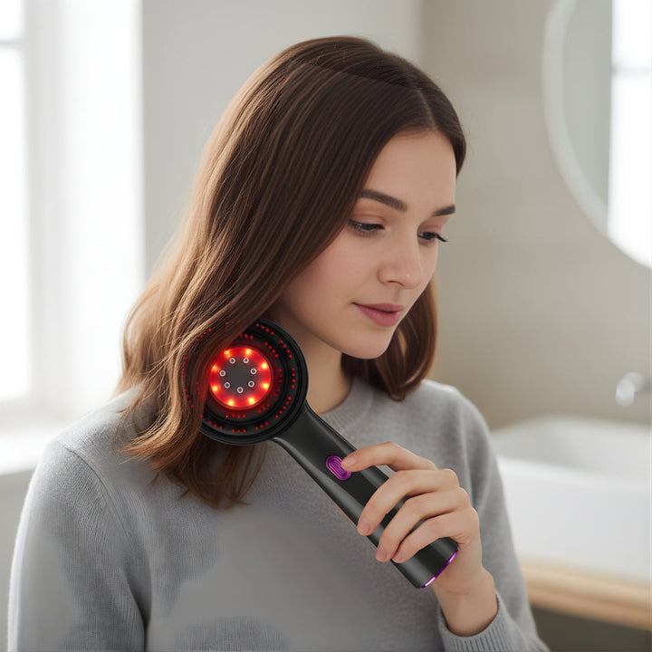 Red-Light Therapy – Rechargeable Hand-Held – Boosts Density for Thinning Hair – ThickerGrowth Bowlift