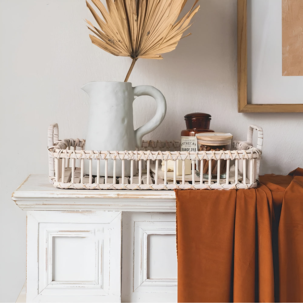 BowLift | Rustic Weave Rattan Tray