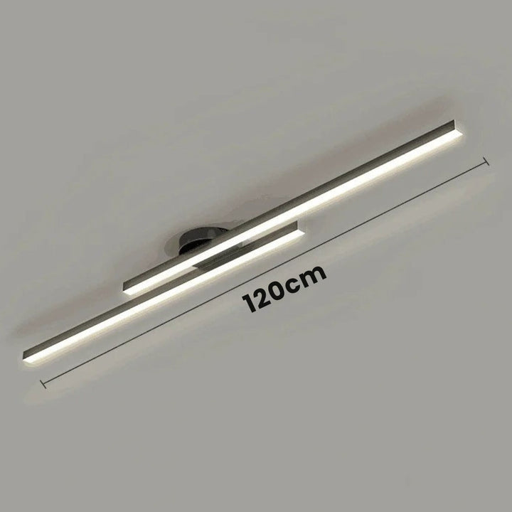 BowLift | Minimalist Modern Hallway Lights – Long Strip Linear Ceiling Lamp, Close-to-Ceiling Chandelier, Remote Dimmable for Home Interiors