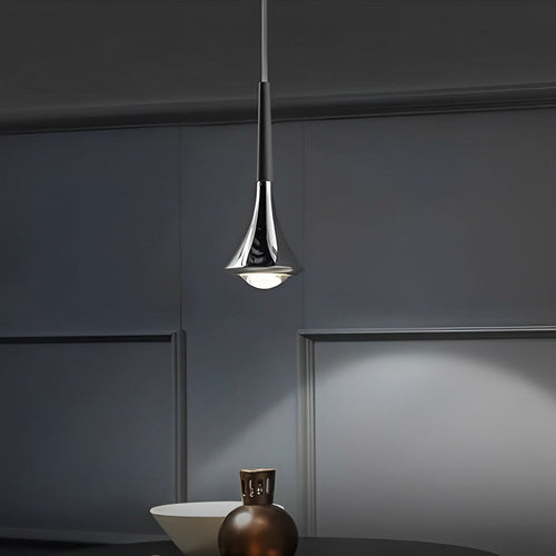 Modern LED Pendant Light in Water Drop Shape – AdjustaBowlifte Metal Chandelier for Living Room, Bedroom, and Dining Room | Bowlift