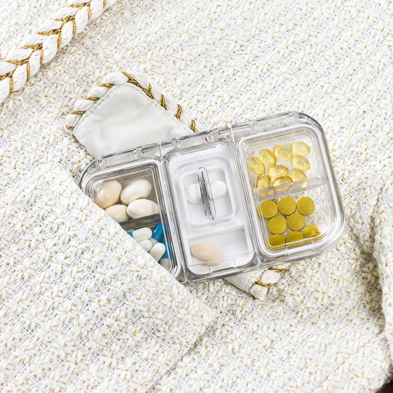 Rectangle Pill Case Organizer Container | Bowlift