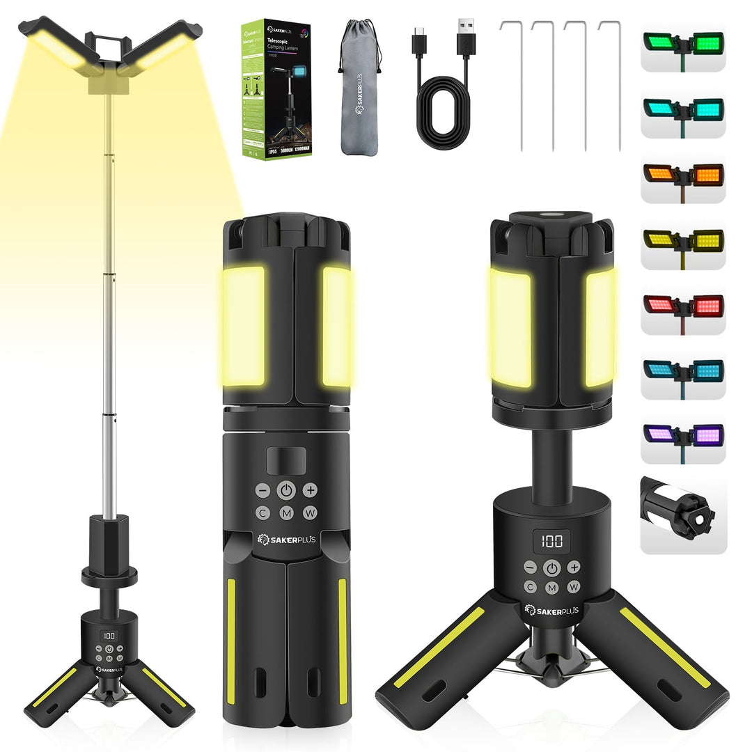BowLift | SakerPlus Telescopic Camping Lights with Stand