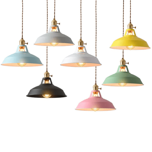 BowLift | Vintage pastel pendant lamp - Metallic elegance - Soft ambiance