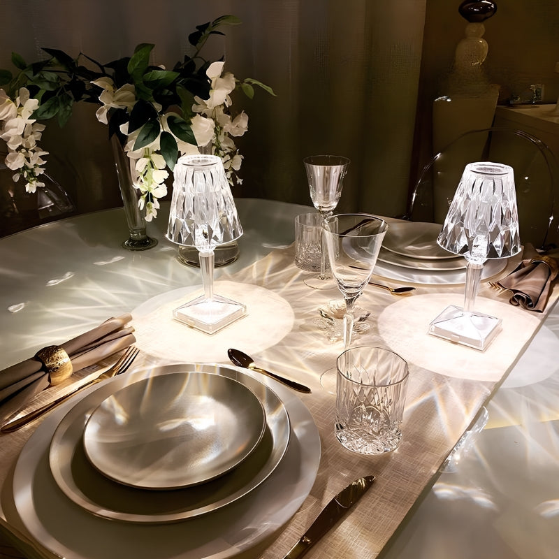 Crystal Table Lamp with Touch Control - LumeCrystal | Bowlift