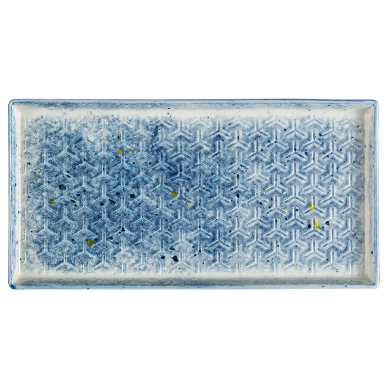 9.5" Ceramic Rectangular Barbecue Plate Restaurant Sushi Plate | Bowlift