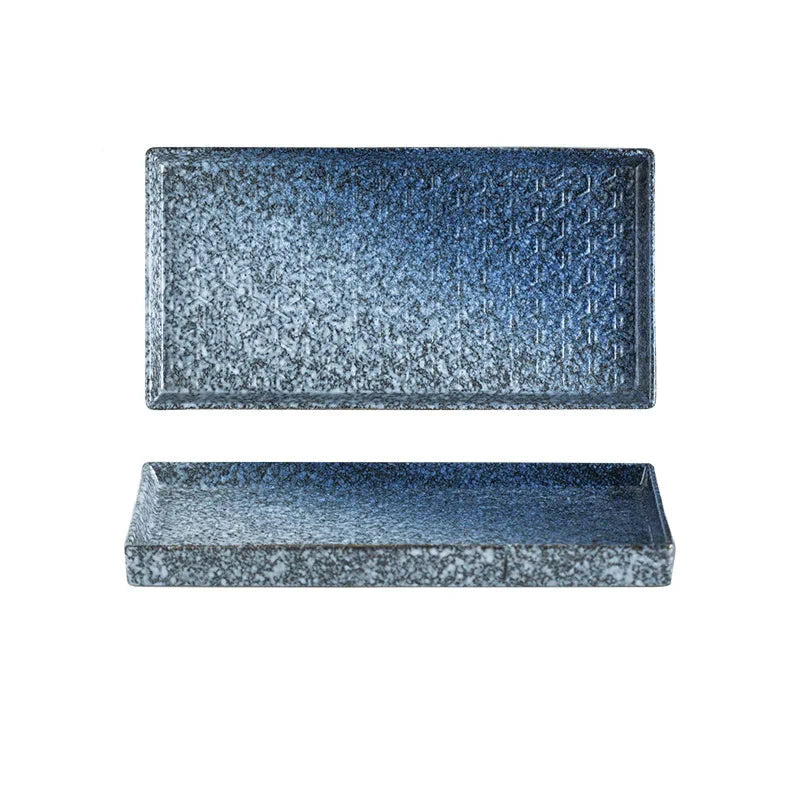 9.5" Ceramic Rectangular Barbecue Plate Restaurant Sushi Plate | Bowlift