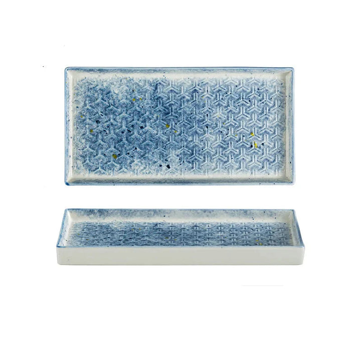 9.5" Ceramic Rectangular Barbecue Plate Restaurant Sushi Plate | Bowlift