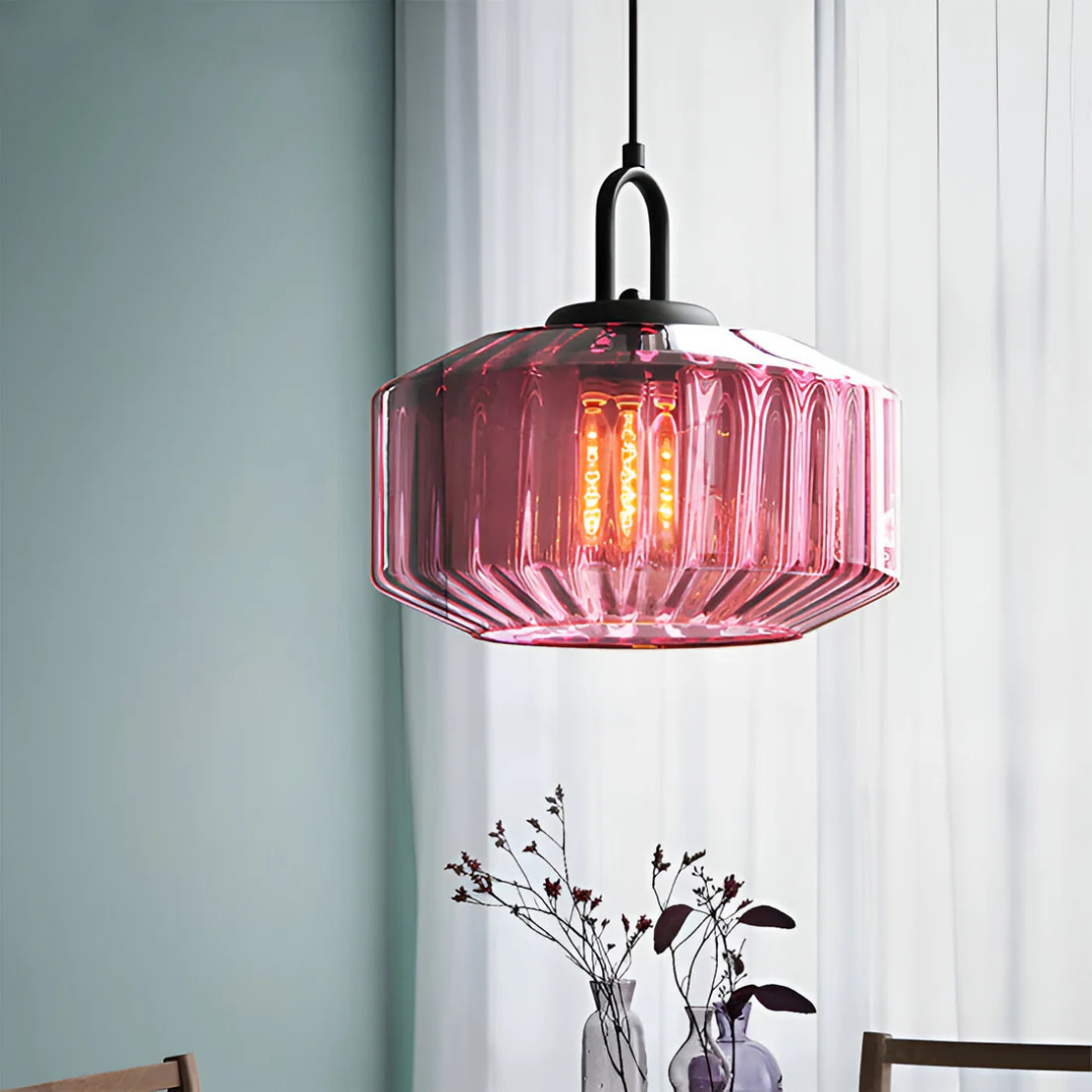 BowLift | Retro Colored Glass Pendant Lamp