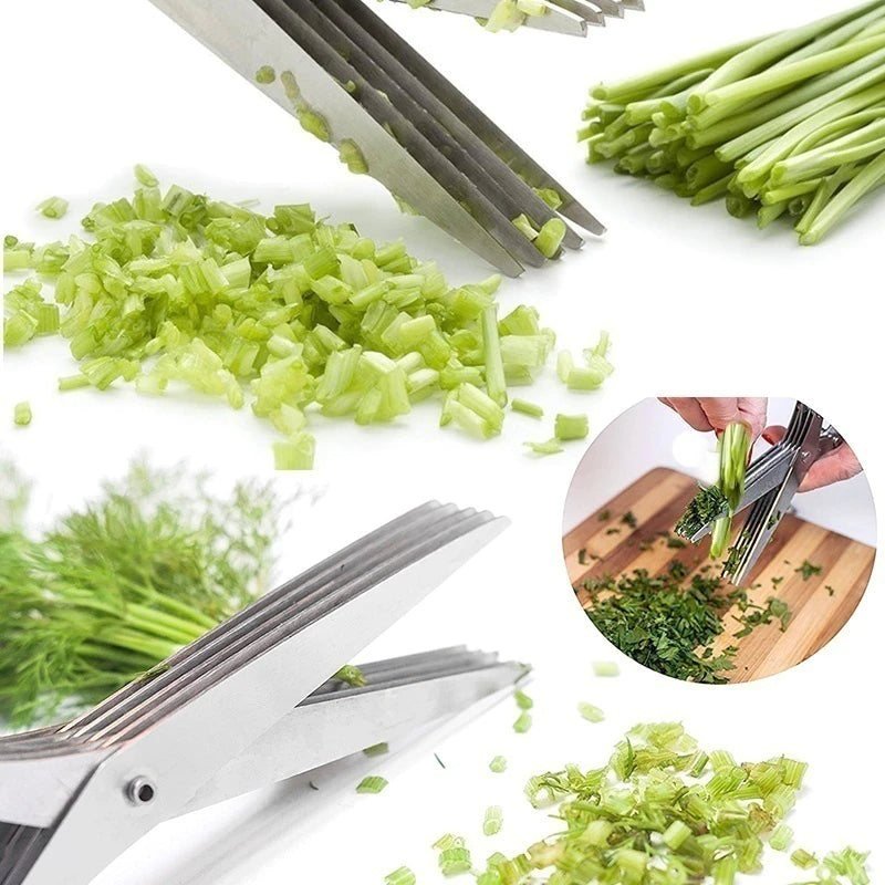 5 Layers Stainless Steel Multifunctional Kitchen Scissors | Bowlift