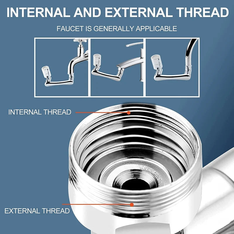 BowLift | Universal 1080° Swiveling Robot Arm Swivel Extension Faucet Aerator