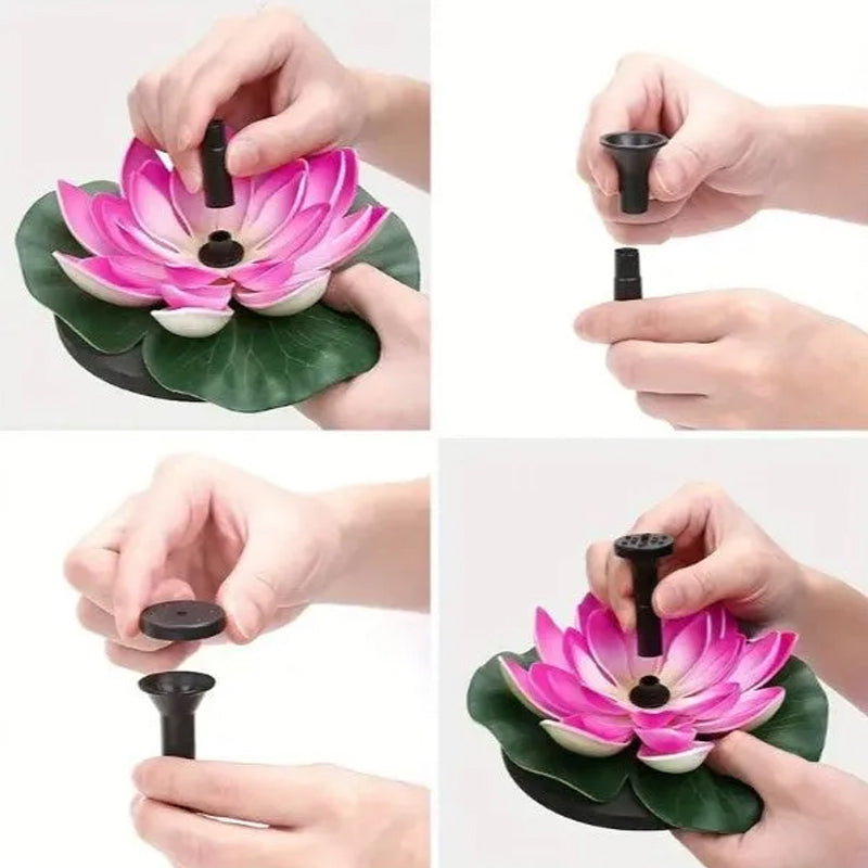 BowLift | Lotus-shaped solar fountain pond decoration