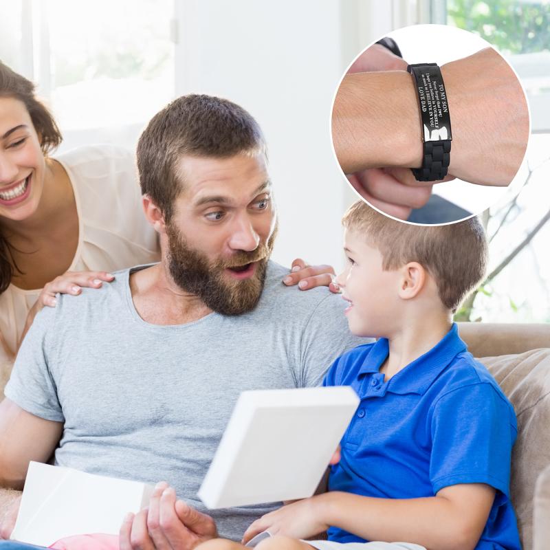 BowLift | Silicone bracelet with stainless steel plate
